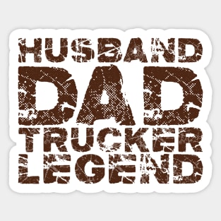 Husband Dad Trucker Legend #1 Sticker